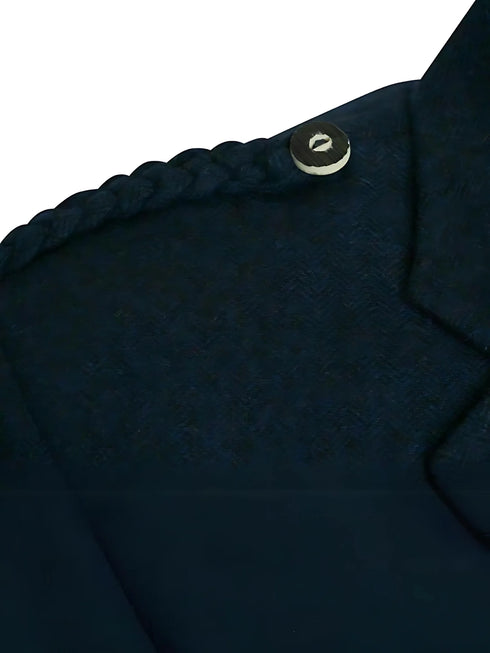 Blue Tweed Crail Kilt Jacket and Waistcoat