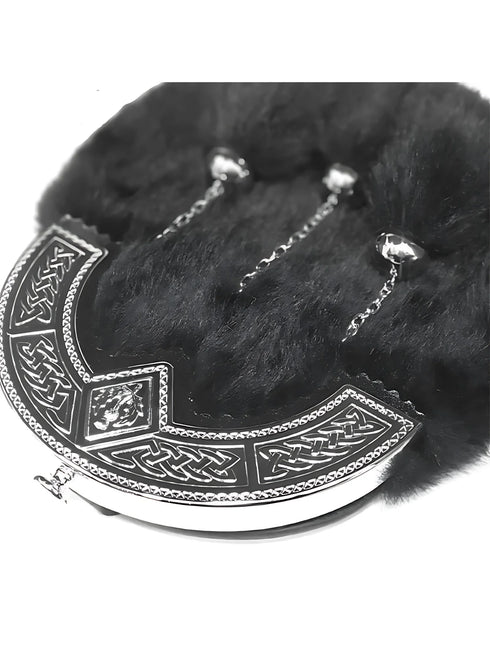 Black Fox Fur Dress Sporran