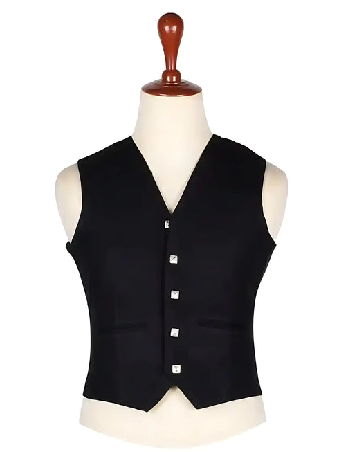 Scottish Black Argyll Kilt Vest