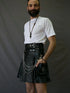Vintage Party Leather Kilt for Sexy Men