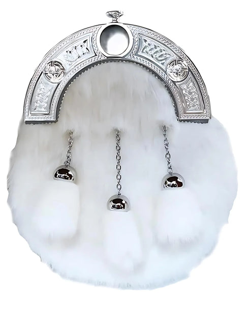White Fox Fur Dress Sporran