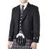 Scottish Argyle Black Kilt Jacket & Waistcoat – Premium Serge Wool Highland Wear