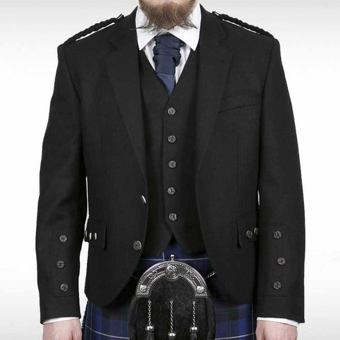 Charcoal Tweed Crail Kilt Jacket and Vest