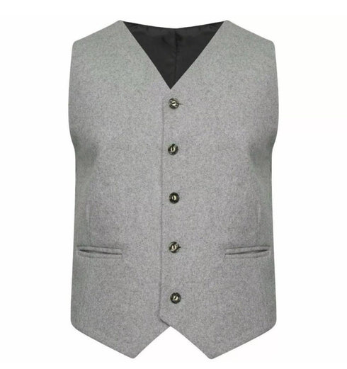 Light Grey Argyle Kilt Jacket and Waistcoat