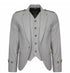 Light Grey Argyle Kilt Jacket and Waistcoat