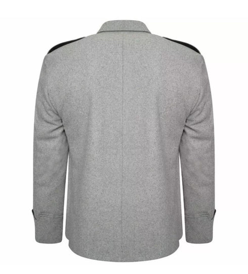 Light Grey Argyle Kilt Jacket and Waistcoat