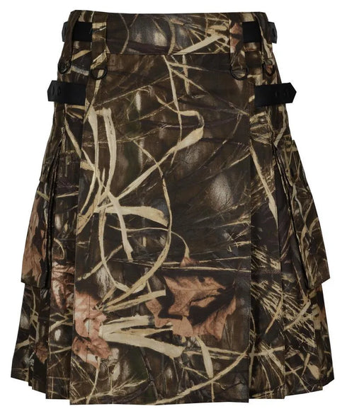 Scottish Modern Jungle Camo Utility Kilt for Mens