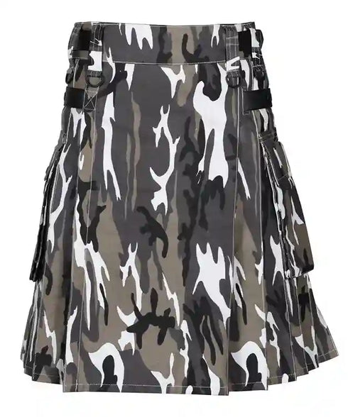 Urban Camo Utility Tactical Heavy Duty Kilt for Men