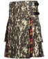 Military Grade Digital Camo Hybrid Kilt - Buchanan Tartan Under Pleats