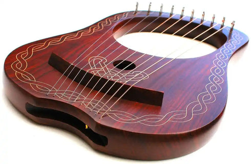 Celtic Lyre Harp 10 Metal Strings Rosewood With FREE Bag Key And Sting Set FREE SHIPPING