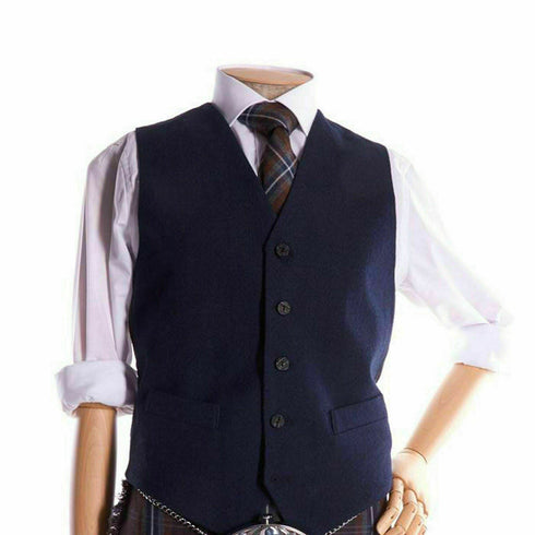 Scottish Argyll Kilt Jacket and Vest - Navy Blue