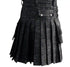 Black Denim Utility Kilt for Men