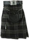 Highland Grey Scottish Men's Traditional Highland Dress Tartan Kilt