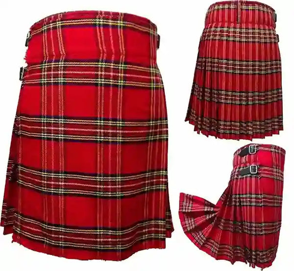 Scottish Men's 5 Yard Royal Stewart Highland Scottish kilt