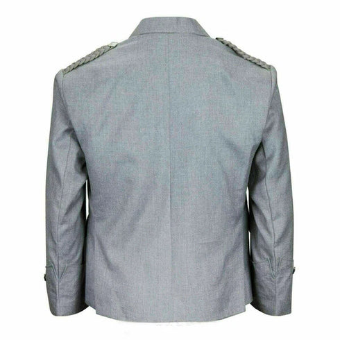 Grey Pipe Band Scottish Argyle kilt Jacket and Waistcoat