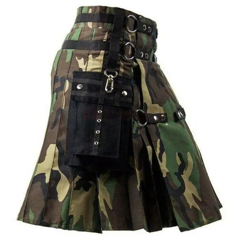 Scottish Modern Utility Kilt Tactical Army Camouflage Kilt For Men