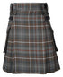 Men's Scottish Utility Kilt with Cargo Pockets - Mackenzie Weathered Tartan - Kilt Box Shop