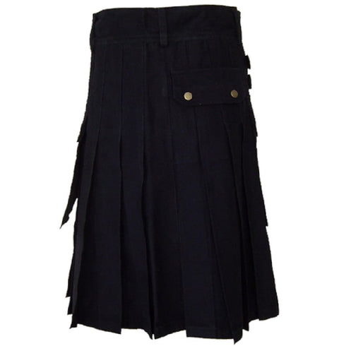 Mens Black Utility Kilt