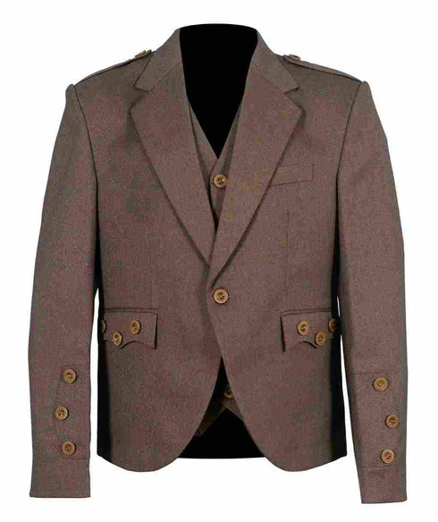 Light Maroon Tweed Argyle Kilt Jacket