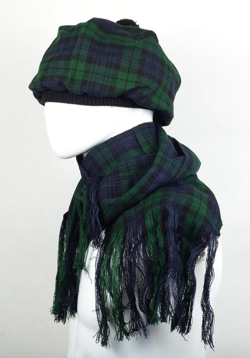 Tam o' Shanter Flat Bonnet KILT Hat & Scarf - Kilt Box Shop