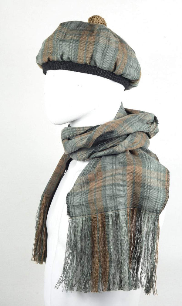 Tam o' Shanter Flat Bonnet KILT Hat & Scarf - Kilt Box Shop