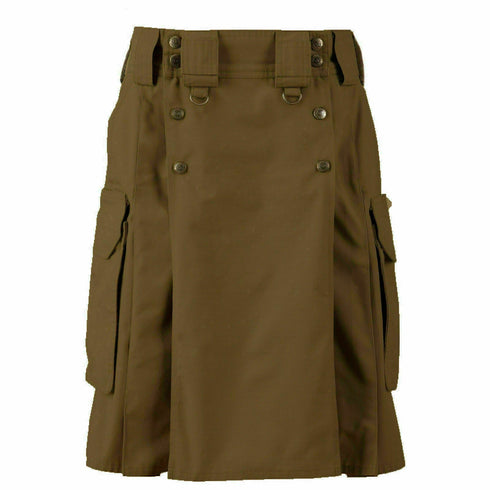 Dark Brown Men's Utility Kilt