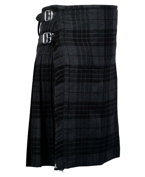 Scottish Traditional Highland 8 Yard Grey Watch Tartan Kilt Tartan Handmade 16oz Traditional - Kilt Box Shop