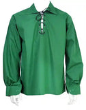 Scottish Men's Green Jacobite Ghillie Kilt Shirt