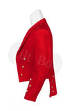 Custom Made Scottish Red Prince Charlie Jacket with Vest 100% Wool Custom Kilt Jacket