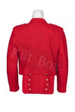 Custom Made Scottish Red Prince Charlie Jacket with Vest 100% Wool Custom Kilt Jacket
