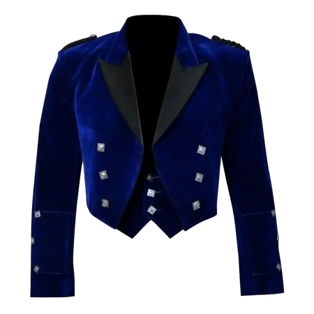 Scottish Highland Prince Charlie Kilt Jacket & Waistcoat Navy Blue