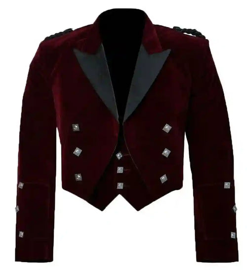 Prince Charlie Jacket & Waistcoat Men Scottish Jacket