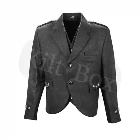 Scottish Argyle Kilt Light Grey Tweed Argyle Jacket & Waistcoat/Vest Scottish - Made to Measure