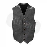 Customise Argyle Kilt Jacket & Waistcoat/Vest, Scottish Argyle Jacket Charcoal Pure Wool Made to Measure