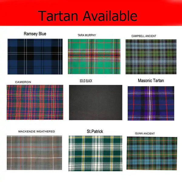 Highland Tartan Utility Kilts For Men Heavy Tartan Kilt Available in Various 37+ Clan Tartans Made to order 26 to 62 Inch Waist Sizes