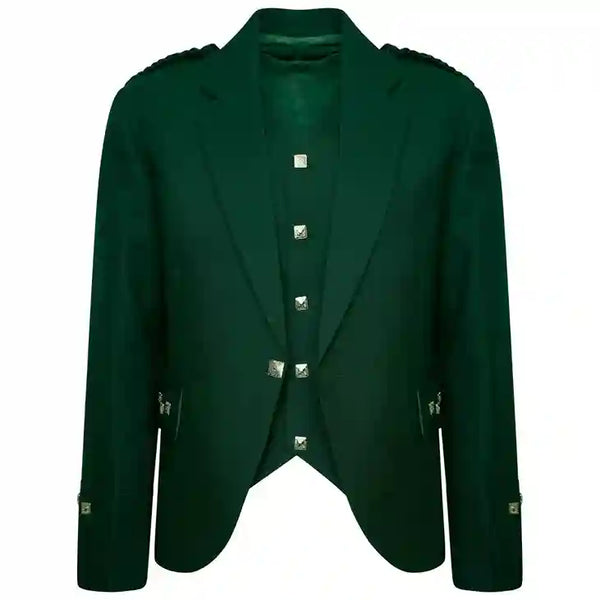Tweed Crail Scottish Highland Argyle Kilt Green Traditional Jacket