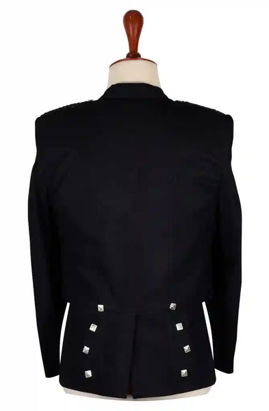 Scottish Black Argyll Kilt Jacket and Vest - Prince Charlie Jacket