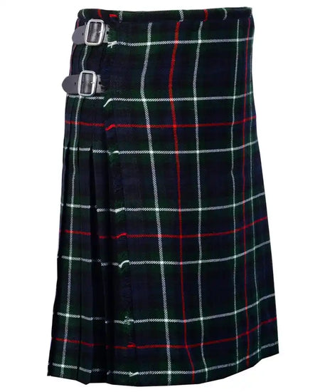 Black Stewart Scottish Men's Traditional 5 Yard Highland Tartan Kilt Length 24