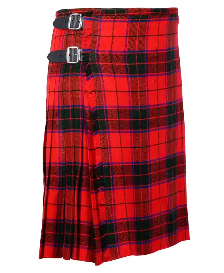 Rose Tartan Scottish Men's Traditional 5 Yard Highland Tartan Kilt Custom Length