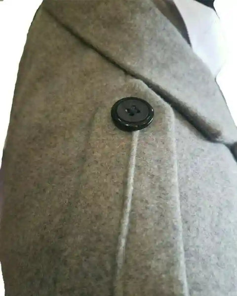 Scottish Argyle Kilt Jacket With Vest Handmade Light Grey Wedding Jacket For Men