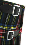 Black Stewart Scottish Men's Traditional 5 Yard Highland Tartan Kilt Length 24