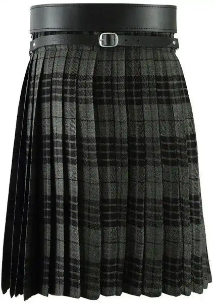 Highland Grey Scottish Men's Traditional Highland Dress Tartan Kilt