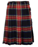 Black Stewart 8 Yard Traditional Highland Tartan Scottish Men's Kilt Outfit Set