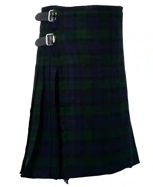 Black Watch Tartan Kilt || 8 Yard Handmade 16oz Traditional Heavy Weight Kilt 24" Drop