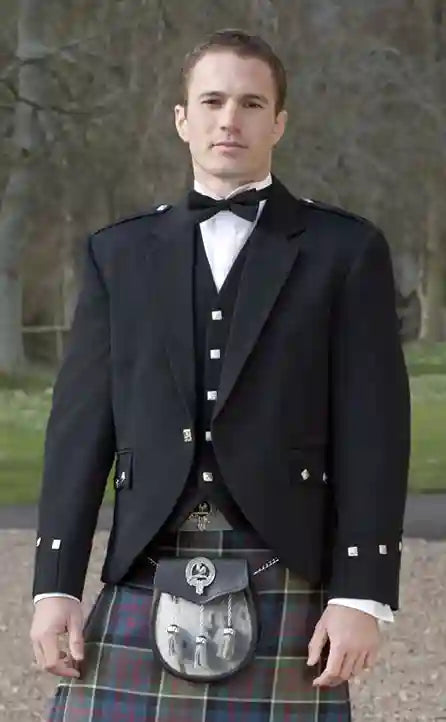 Custom Scottish Red Prince Charlie Jacket & Vest - 100% Wool Kilt Jacket