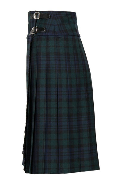 Ladies Knee Length Plaid Tartan Kilt Black Watch Ladies Skirt,Women Kilt,Girls Skirt Christmas Gift for Her