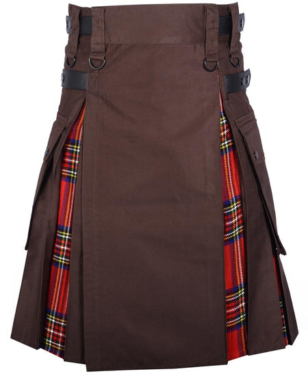 Pride of Scotland Scottish Men's Traditional 5 Yard Highland Tartan Kilt Custom Length