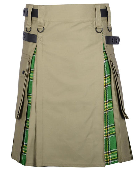 Wallace Tartan Kilt - Scottish Men's Kilt 8 Yard Professional Tartan Traditional Highland Dress Tartan Kilt 24" Drop