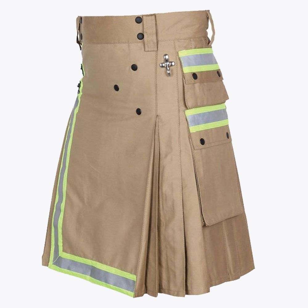 Khaki Firefighter Utility Kilt For Men