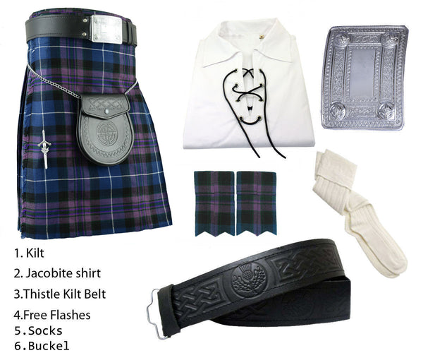 Pride of Scotland Kilt Set with Jacobite Shirts - Kilt Box Shop